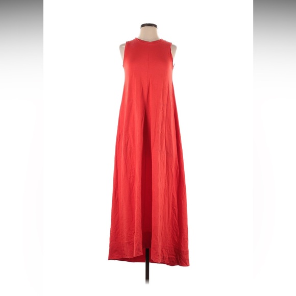 ME + EM Cotton Slub Red Maxi Dress- Size 2 - Picture 2 of 5